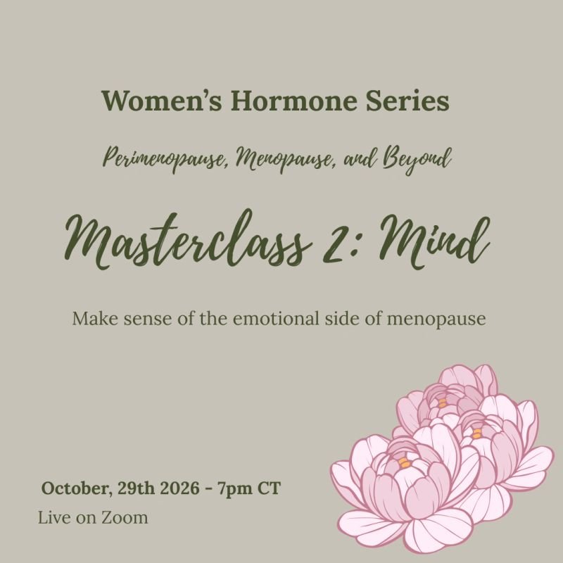 Women's Hormone Series: Mind flyer: October 29, 2026, live on Zoom